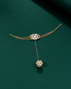 Gold-Plated Silver Polki Haath Phool