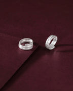 92.5 Silver Twin-Row Toe Rings