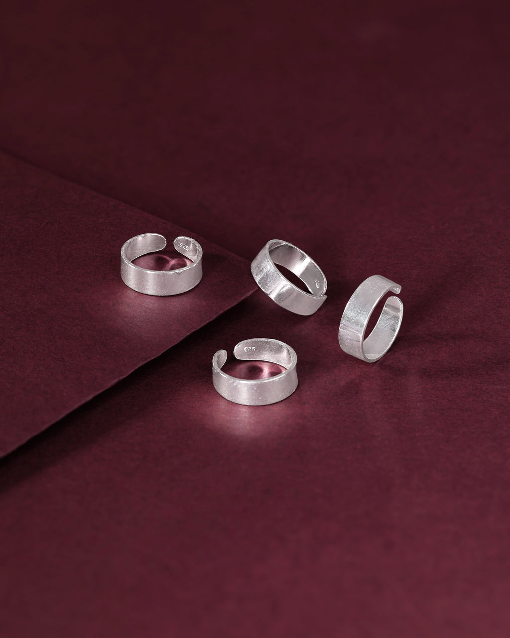 Pure 92.5 Silver Wide Band Toe Ring