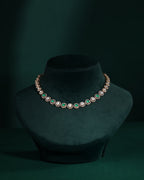 92.5 Silver Necklace with Sparkling CZ Halo