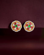 Victorian-Inspired Gold Plated Silver Studs
