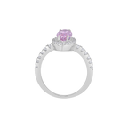 92.5 Silver Lavender Marquise Halo Ring