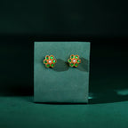 Silver Gold-Tone Flower Studs