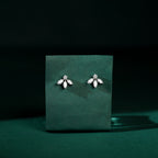 Sparkling Marquise Petal Floral Earrings in 92.5 Silver