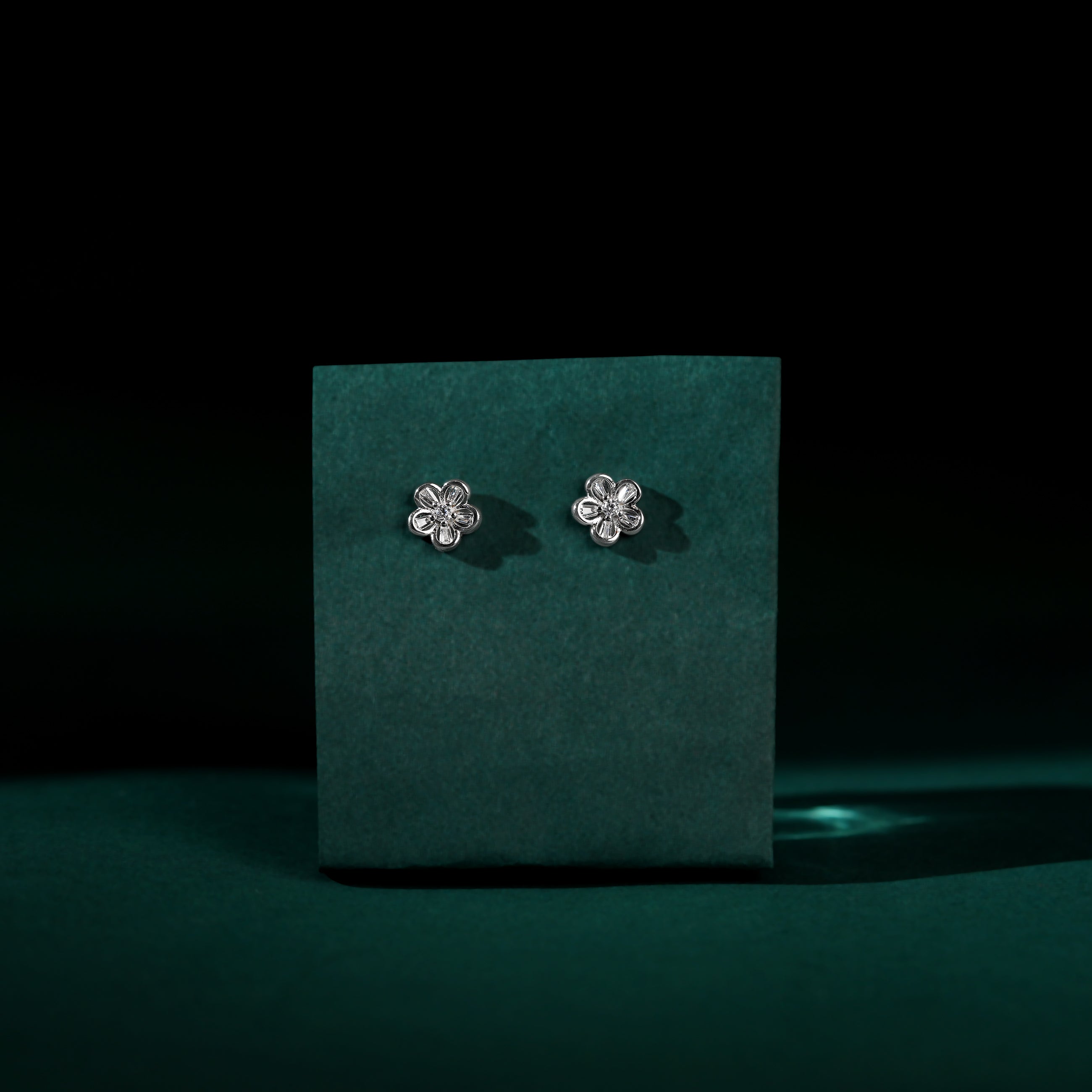Floral Pearl Stud Earrings