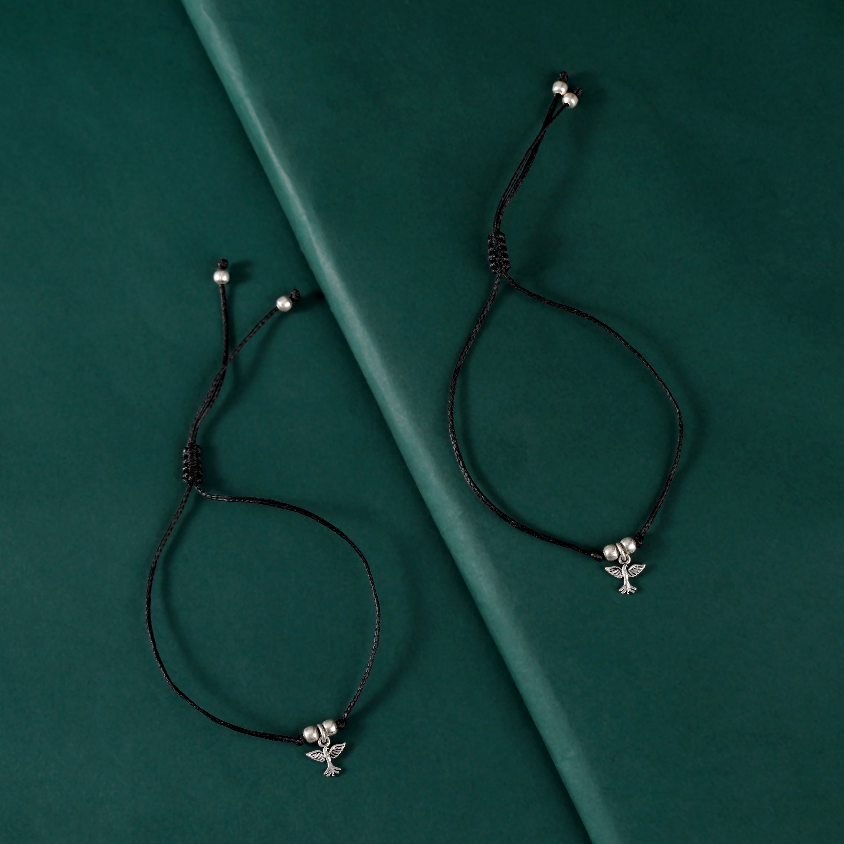 Silver Bird Charm Anklet