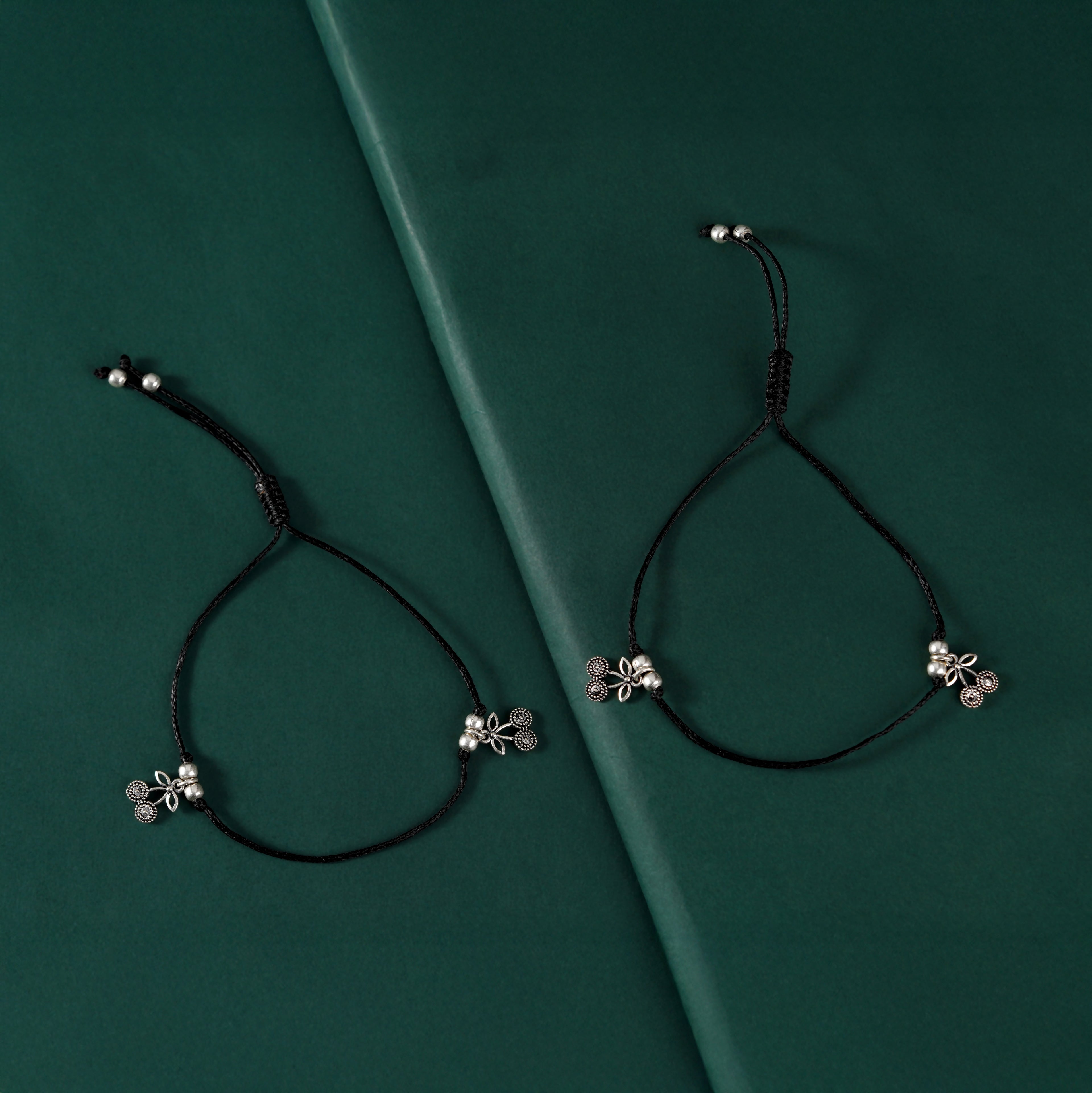 Twin Bow 92.5 Silver Nazaria Anklets