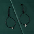 Silver Floral Heart Charm Anklets