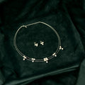 92.5 Sterling Silver Pearl Cluster Necklace Set