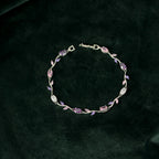 92.5 Sterling Silver Multicolor CZ Vine Bracelet
