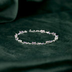 92.5 Sterling Silver Multicolor CZ Vine Bracelet