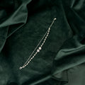 92.5 Sterling Silver Pearl & Rose Layered Bracelet