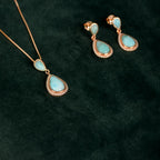 Turquoise Drop Pendant Set