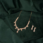 Rose Gold Baguette Floral Set