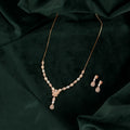 Rose Gold Floral Drop Set