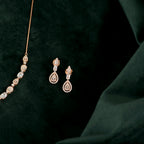 Rose Gold Floral Drop Set