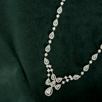 Silver Halo Teardrop Set