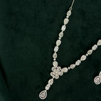 Silver Floral Drop Set