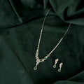 Silver Emerald Vine Set