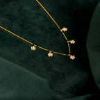 Gold Floral Drop Chain