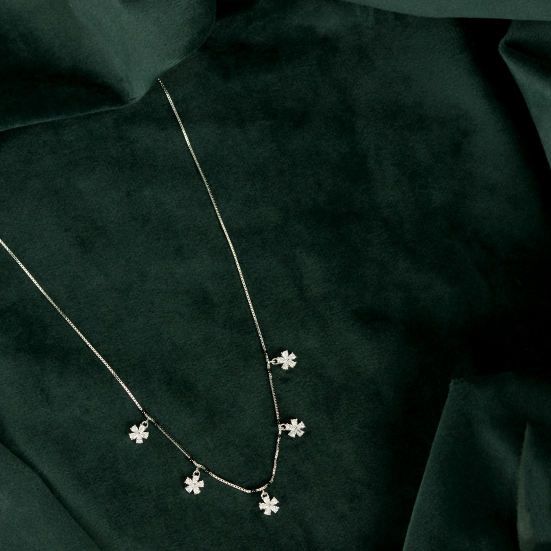 Silver Floral Elegant Chain
