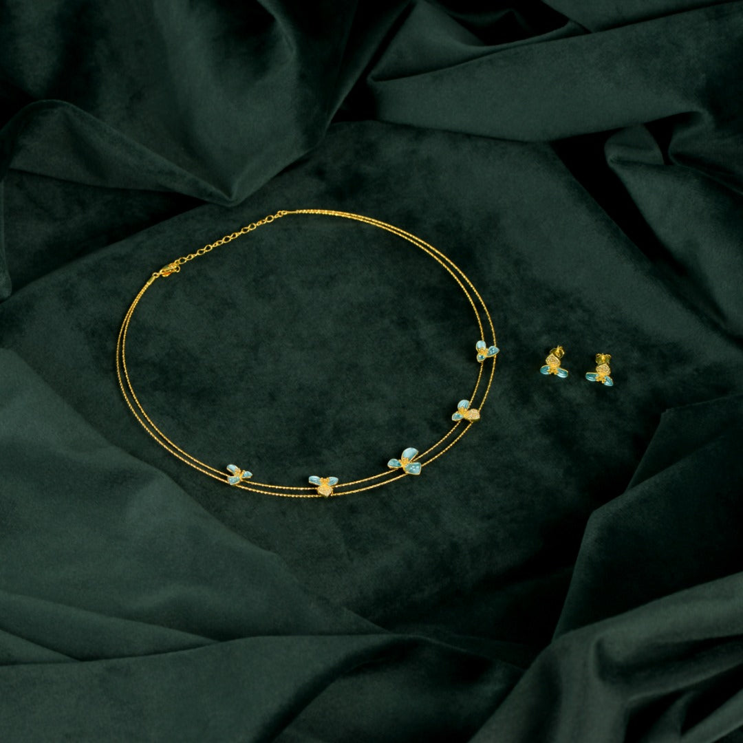 Gold Bloom Charm Set