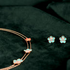 Rose Gold Multicolor Flower Set