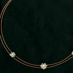 Rose Gold Mint Pearl Flower Set