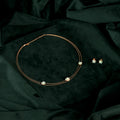 Rose Gold Mint Pearl Flower Set