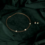 Rose Gold Mint Pearl Flower Set
