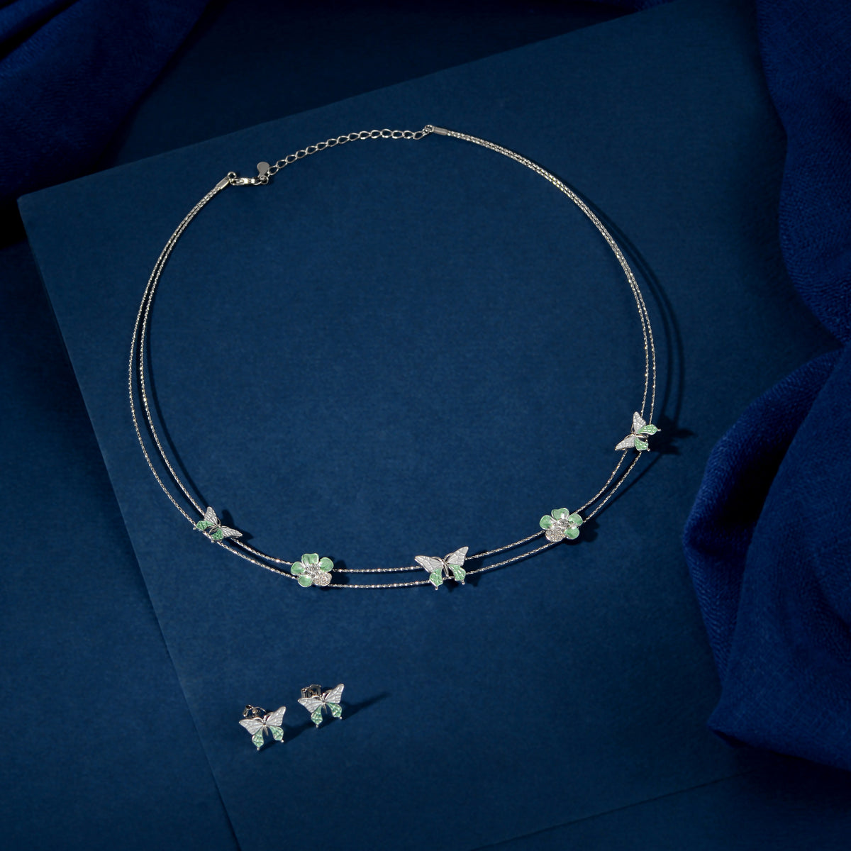 Silver Butterfly Bloom Set