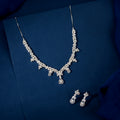 Silver Baguette Floral Set