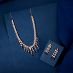 Rose Gold Sapphire Fringe Set