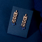 Rose Gold Sapphire Fringe Set