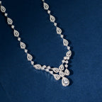 Silver Halo Teardrop Set