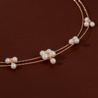 Gold Pearl Cluster Drop Set