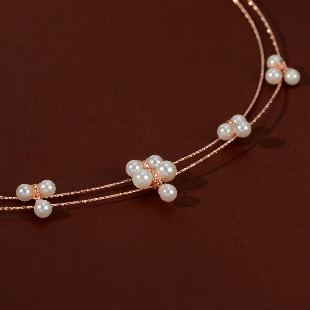 Gold Pearl Cluster Drop Set