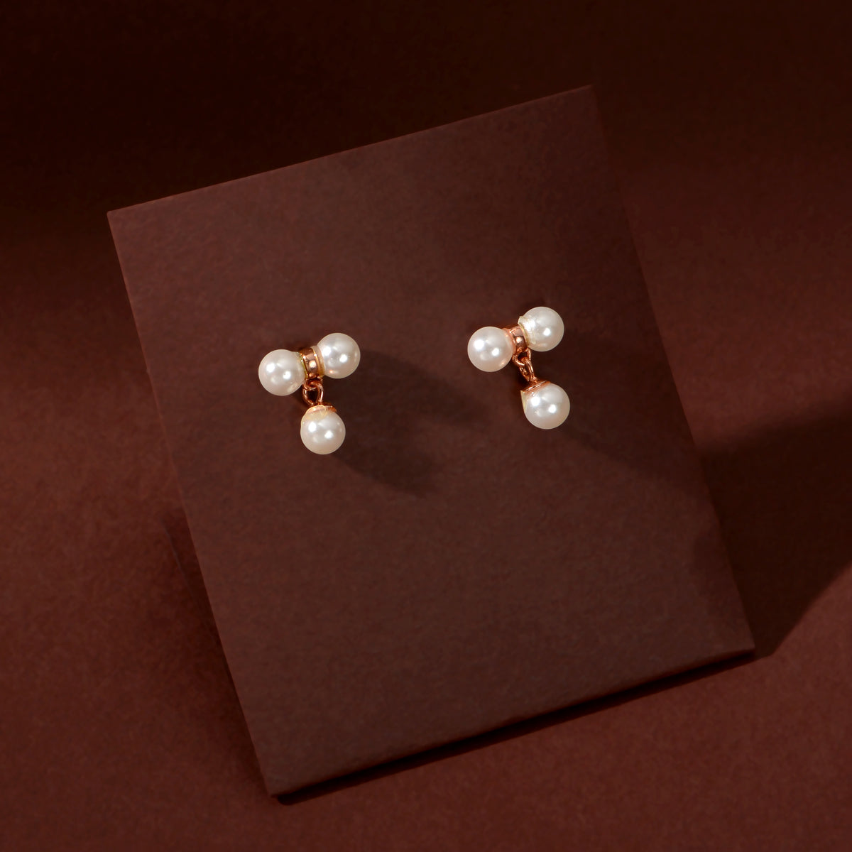 Gold Pearl Cluster Drop Set