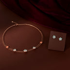 Rose Gold Multicolor Flower Set