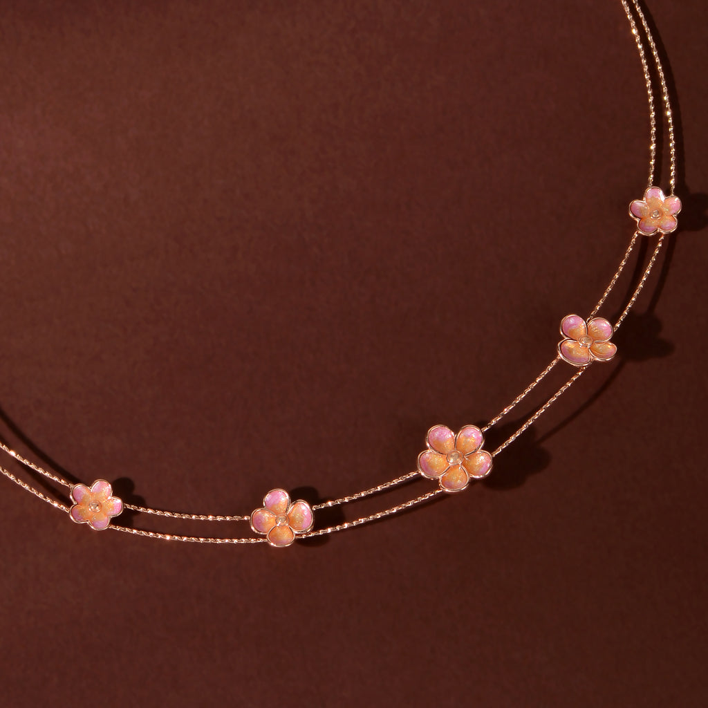 Rose Gold Blossom Charm Set