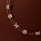 Rose Gold Pink Butterfly & Bloom Set