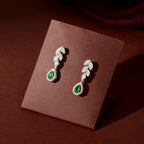 Silver Emerald Vine Set