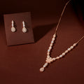 Rose Gold Floral Drop Set