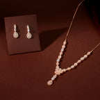 Rose Gold Floral Drop Set