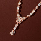 Rose Gold Floral Drop Set