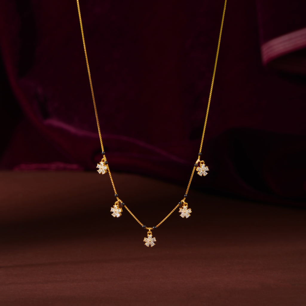 Gold Floral Drop Chain