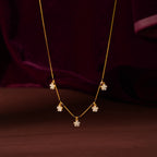 Gold Floral Drop Chain