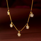 Gold Floral Drop Chain