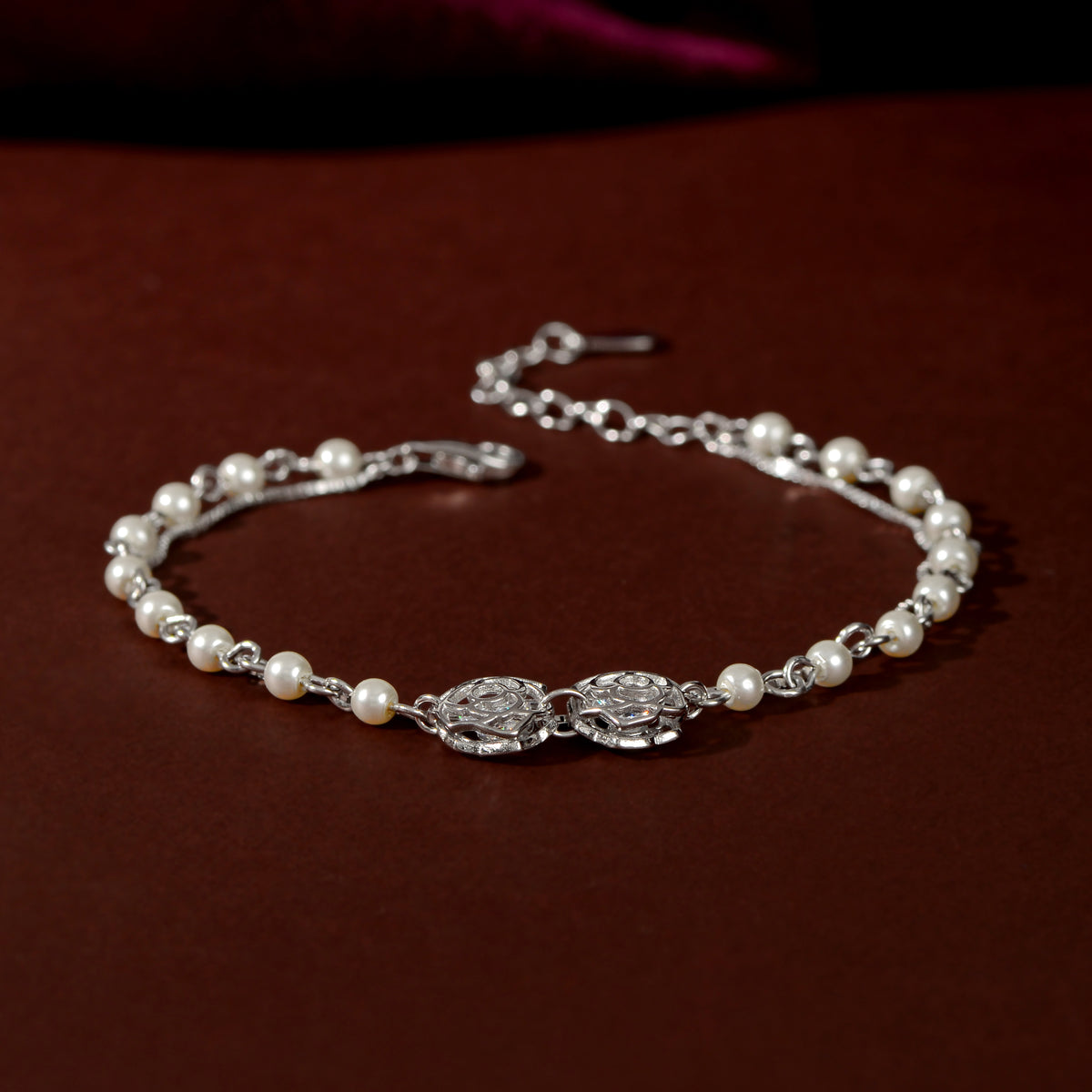 Twin Chain Rose Bracelet