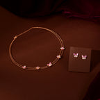 Rose Gold Pink Butterfly Set